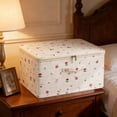 thumbnail image 5 of COM1950s Foldable Storage Bins with Lids, Collapsible Oxford Cloth Storage Boxes for Clothes, Large Capacity Organizer Cubes with Handles for Bedroom Closet, Floral Pattern, 5 of 7