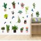 thumbnail image 4 of Pegatina de pared de plantas en maceta, película adhesiva decorativa, pegatina de pared, decoración de pared para sala de estar, dormitorio, oficina TUNC Sencillez, 4 of 5