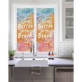 thumbnail image 2 of Window Privacy Film Beach Palm Leaves Stained Glass Window Film Decorative Sun Block Window Cover Summer Coastal Ocean Starfish Window Clings Static Adhesive Sticker for Bathroom 19.6"x39.3", 2 of 7
