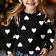 thumbnail image 1 of Blusas y camisas de manga larga con cuello redondo Estampado para niños Estampado de manga larga Casual Suelto Forro polar para mayor calidez Sudadera con capucha de manga larga con cuello redondo par, 1 of 6