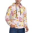 thumbnail image 2 of Uemuo Colorful Floral Pattern Men's Hoodie - Casual Pullover Hoodie with Kangaroo Pocket, Stylish Hooded Sweatshirt for Everyday Wear-Large, 2 of 7