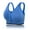 Blue, variant on Front Zipper Sports Bras for Women Wireless Raceback Yoga Bras Post-Surgery Bra Workout Gym Tank Tops Vest