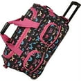 thumbnail image 3 of Rockland Deluxe 22" Carry-On Rolling Duffel Bag - Pink Pearl, 3 of 5