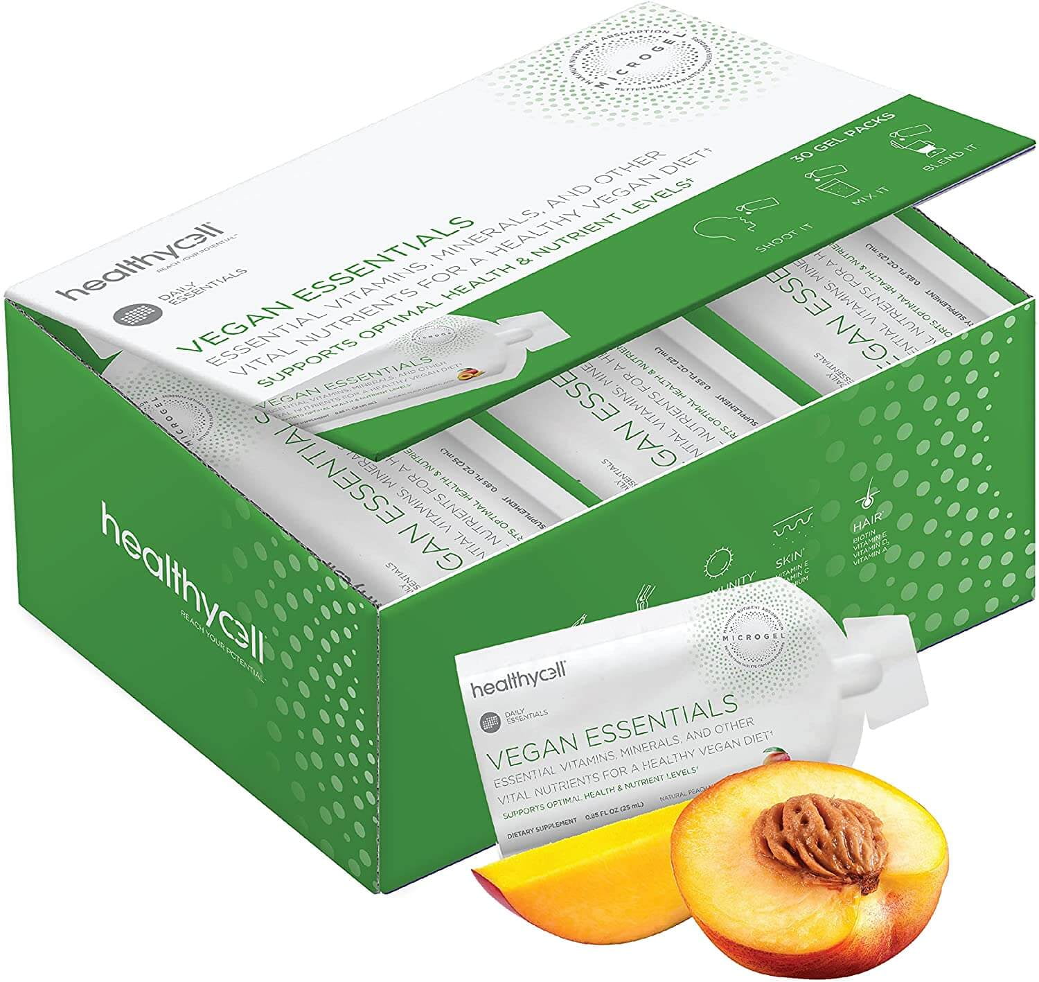 Healthycell Vegan Multivitamin for Adults (Plant Based Omega 3, B12