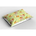 thumbnail image 2 of Ambesonne Shabby Flora Pillow Sham 2 Pack, Vintage Flower Rose, 36"x20", Pale Green Pale Pink, 2 of 3