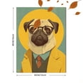 thumbnail image 3 of Smart Pug Portrait Canvas Print, Suitable for Living Room, Bedroom, Office, Coffee Shop, Bar, Restaurant, Study, 3 of 8
