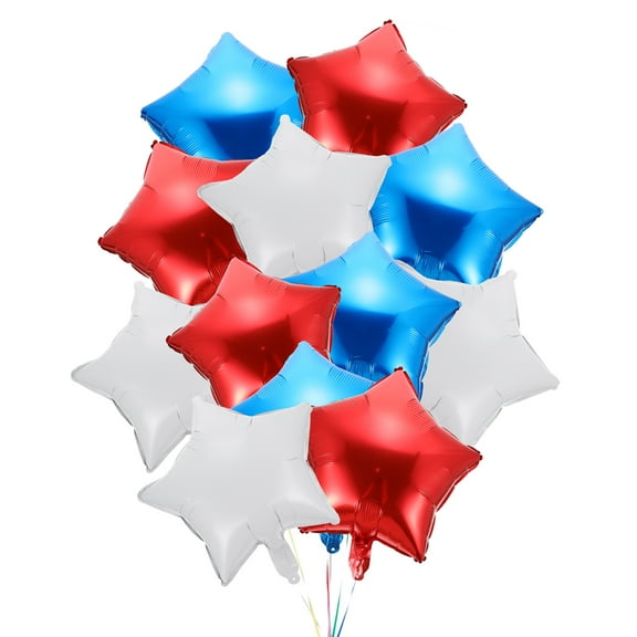 12PCS Red White Blue Balloons 4th of July Decoration Patriotic Party Star Balloons