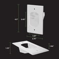 thumbnail image 3 of TOPGREENER Recessed Low Voltage Cable Wall Plate for Home Theaters, Size 1-Gang, Polycarbonate Thermoplastic, TG8881-W, White, 3 Pack, 3 of 5