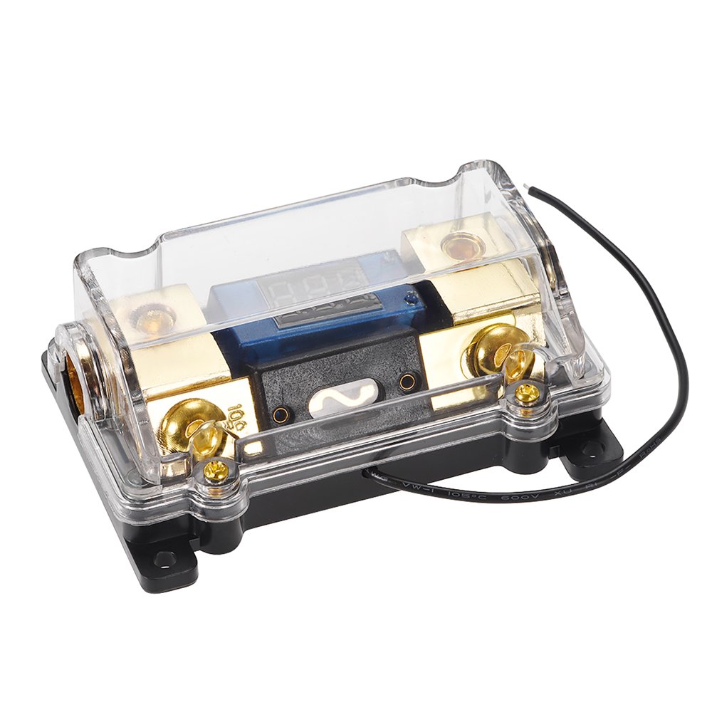 Uxcell Inline ANL Fuse Holder 0 2 Gauge Distribution Block w Digital