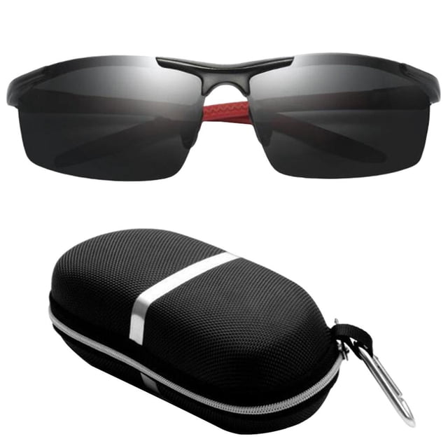 Men Durable Sunglasses Polarized Coating Blocks Harmful for Driving Black Leg