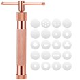 thumbnail image 2 of BESTONZON - Juego de herramientas de molde giratorio de aleación, arcilla polimérica exprimible, fideos geométricos para bricolaje, juguete educativo para niños (oro rosa), 2 of 5
