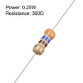 thumbnail image 2 of 1/4 Watt 360 Ohm Carbon Film Resistors 5% Tolerances 0.25W 50Pcs 4 Color Band, 2 of 3