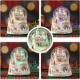 thumbnail image 6 of Christmas Snow Globe Musical Box, Village Lighted Decoration Santa Reindeer Sled Battery Operated Glitter Snow Glob Gift, 6 of 10