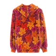 thumbnail image 4 of Renewold Thanksgiving Zip-Up Hoodies Sweatshirts Long Sleeve Hooded Jackets with Front Pockets Vibrant Women Fall Maple Leaves Cricket Activewear Daily Wear Clothing Size XS, 4 of 6