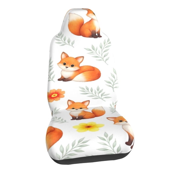Cute Fox Woodland Car Seat Covers Stretch Car Seat Protectors Universal Fit