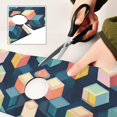 thumbnail image 6 of Yayeee Faucet Mat for Kitchen Sink 14.7" Diatomite Long Splash Guard Pad, Blue Cubes, 6 of 7
