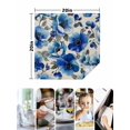 thumbnail image 4 of Blue Flowers Cloth Napkins Set of 4 Reusable Dinner Napkins, Spring Watercolor Floral Leaves Plants Beige Cocktail Napkin Washable Table Napkins for Wedding/Holiday Party/Baby Shower 20"x20", 4 of 7