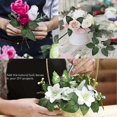 thumbnail image 3 of Fake Artificial Leaves for Roses Decorations - 36 Silk Green Roses Flowers Leaf with Realistic Vines Flexible Stems, 3 of 4
