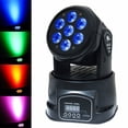 thumbnail image 6 of 2Pcs 7x10W Moving Head DJ Lights with RGBW 4 in 1 LEDs (7 Color Mixing) Compact Beam Spotlight Sound Activated DMX Controlled and Master Slave Functions for Stage Wedding Club Event Lighting, 6 of 8