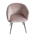 thumbnail image 3 of Modrest Luzerne Modern Pink Velvet Dining Chair, 3 of 4