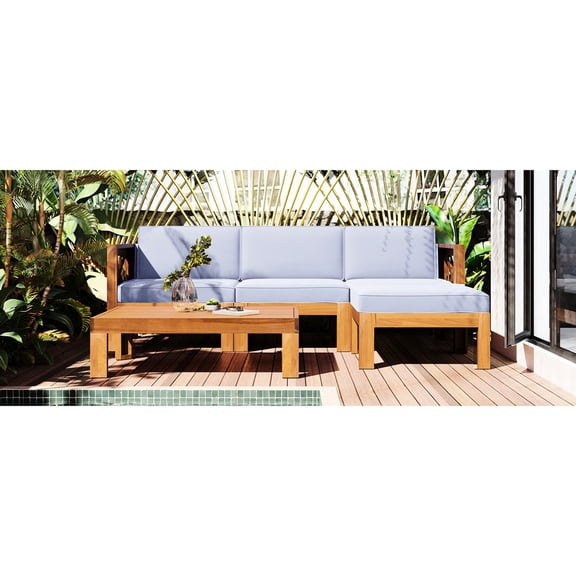 5 - piece patio furniture set - lockable parts for separate use - small balconies - charming look