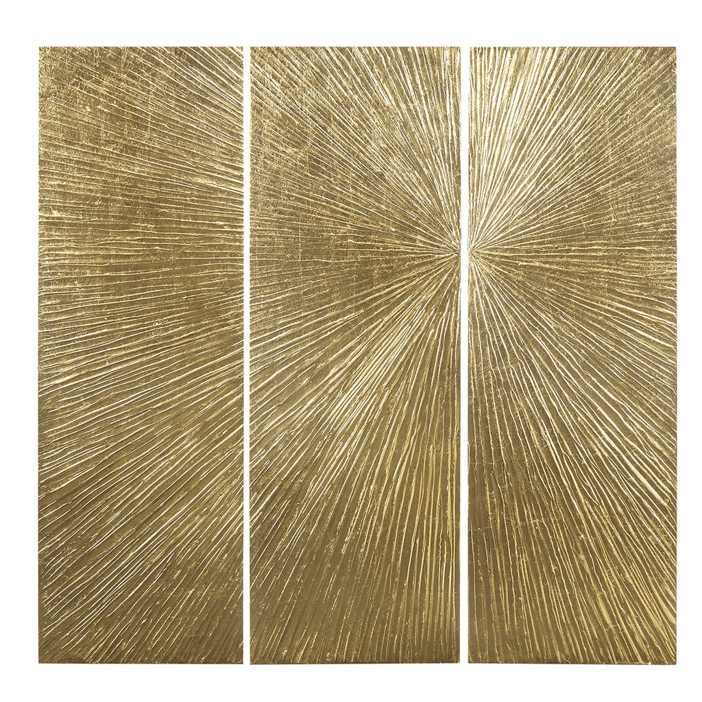 MAYEERTY Hand Painted Triptych 3-Piece Dimensional Resin Wall Art Set