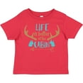 thumbnail image 3 of Inktastic Life Is Better At The Cabin, Deer Antlers, Camping Boys or Girls Toddler T-Shirt, 3 of 5