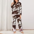 thumbnail image 2 of Rateoe Vintage Husky Dog Pattern Womens Pajamas Set Long Sleeve Sleepwear Button Down Nightwear Soft Cotton Pj Lounge Sets-XX-Large, 2 of 7