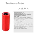 thumbnail image 5 of Bocina Bluetooth Aiwa AWKF4 Portátil a Prueba de Agua Rojo TWS, 5 of 5