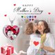 thumbnail image 5 of Juwaliy Collar de Corazón para Mujer para Madre E Hija Dije de Piedra de Nacimiento de Aguamarina Azul de Plata Esterlina 925 Joyería Mamá Regalo de Cumpleaños de Marzo Día de la Madre, 5 of 7