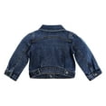 thumbnail image 2 of KIDSCOOL SPACE Baby Denim Jacket,Little Toddler Kids Simple Design Stretch Jean Coat,Deep Blue,3-4 Years, 2 of 6