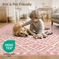 thumbnail image 4 of ODIKA Pink Print Leopard Spotted Boho Layout Border Cheetah Inspired for Dining Room, Large Office, Lounge, Non-Slip Chair-Friendly, 4 of 7