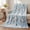 Blue, variant on Easter Throw Blanket with Hydrangea Bunny, Soft Flannel Easter Blanket for Adults, Spring Floral Rabbit Fuzzy Cozy Blankets for Couch Sofa, 40x50 Inch