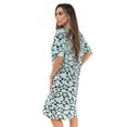 thumbnail image 2 of Just Love Short Sleeve Nightgown Sleep Dress for Women (3X, Tossed Pandas Aqua), 2 of 3
