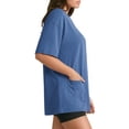 thumbnail image 2 of MOYIKO Oversized T Shirts for Women Half Sleeve Crewneck Loose Fit Tees Summer Tops with Pockets, 2 of 7