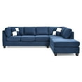 thumbnail image 4 of Glory Furniture Malone Microsuede Sectional in Navy Blue, 4 of 7