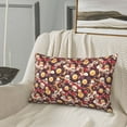 thumbnail image 5 of Sikiie Skull record lips Print Plush Pillow Cover, Wrinkle-proof and Stain-resistant Pillow Protector without Pillow Core, Home Decoration-16"x24", 5 of 6