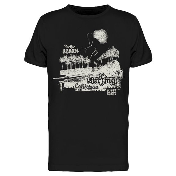 Retro California Surfing Pacific Tee Men's -Image by Shutterstock