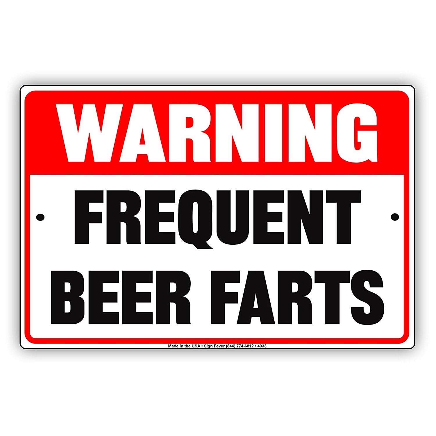 WARNING Frequent Beer Farts Ridiculous Humor Gag Funny Alert Caution