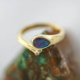 thumbnail image 3 of RAINBOW SURPRISE 18KT GOLD PLATED AUSTRALIAN BLACK OPAL RING, 3 of 4