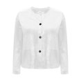 thumbnail image 5 of Karight Womens Button Down Shirt Long Sleeve Blouse, 5 of 6
