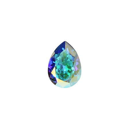Swarovski Crystal Beads Fancy Earring - Swarovski Crystal, #4320 Pear Fancy Stones 6x4mm, 2 Pieces, Crystal AB F