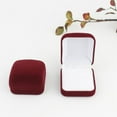 thumbnail image 3 of Caja de presentación de joyería de diseño Simple, Clip de manga de anillo, soporte portátil, estuche reutilizable, accesorios de contenedor Almacenamiento y organización del hogar rojo oscuro blanco Billuyoard HA075265-04, 3 of 6