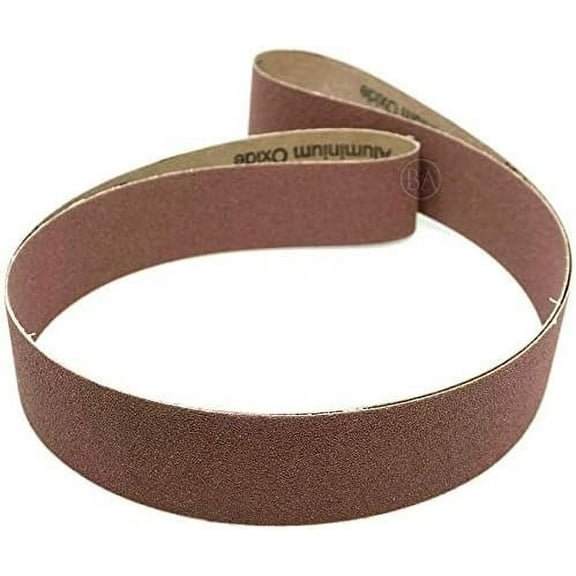 Benchmark Abrasives 2" x 36" Aluminum Oxide Sanding Belts for Grinding Deburring Polishing Rust Removal on Metal, Stainless Steel, and Carbon Steel, Use with Belt Disc Sander (6 Pack) - (100 Grit)