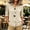Khaki women plus size plaid shirt a1, variant on Women Plus Size Button Down Plaid Shirt 3/4 Sleeve Collared Casual Loose Blouse Summer Basic, Blue XL