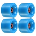 thumbnail image 1 of Uxcell 70mm 78A avec Roues de Croisière Souples Rouges ABEC-9, Roues de Rue, Planche à Roulettes PU, Bleu 4 Pack, 1 of 5