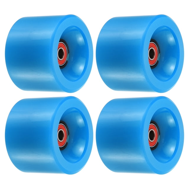 Uxcell 70mm 78A avec Roues de Croisière Souples Rouges ABEC-9, Roues de Rue, Planche à Roulettes PU, Bleu 4 Pack