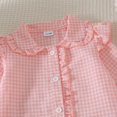 thumbnail image 6 of YDFCWXW Girls Long Sleeve Plaid Ruffle Button Down Shirt Cowgirl Western Tie Front Blouse 5-14 Years (Pink, 3-4 Years), 6 of 9