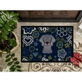 thumbnail image 3 of Caroline's Treasures BB5082JMAT Blue Flowers Weimaraner Door Mat, Indoor Rug or Outdoor Welcome Mat 24x36 Doormat , 36"L, 3 of 4