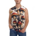 thumbnail image 1 of Balery Cute Forest Mushrooms Camisetas sin mangas para hombre, absorbe la humedad y protege contra el mal olor.-X-Large, 1 of 7